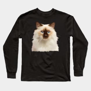 Ragdoll cat Face, Love Ragdoll cats, Cat Lover Long Sleeve T-Shirt